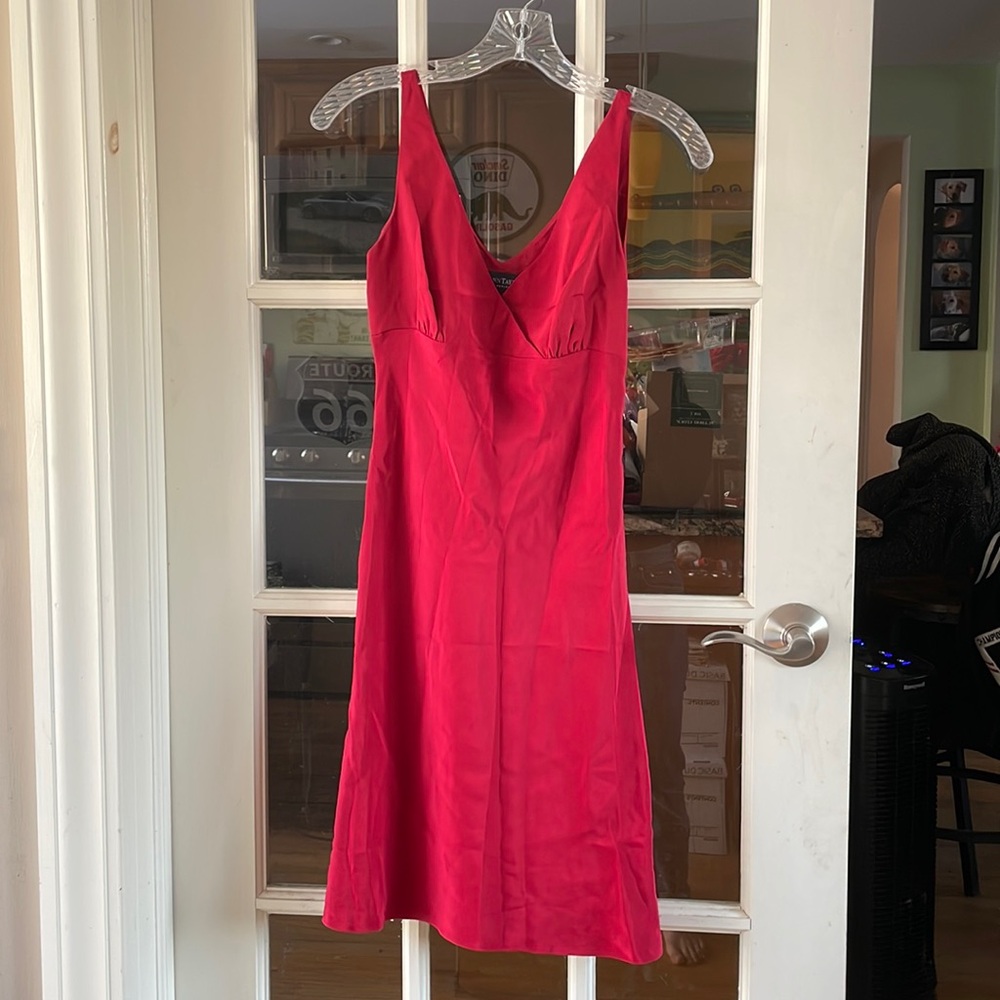Ann Taylor red cocktail dress